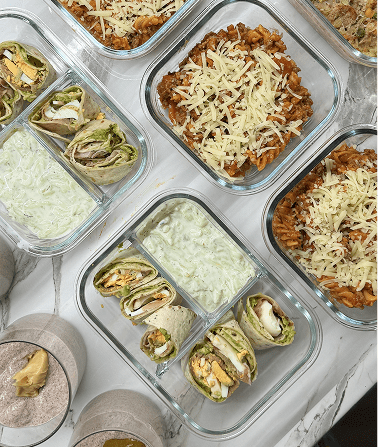 Appetizing meals.