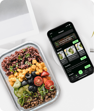 Phone with meal.